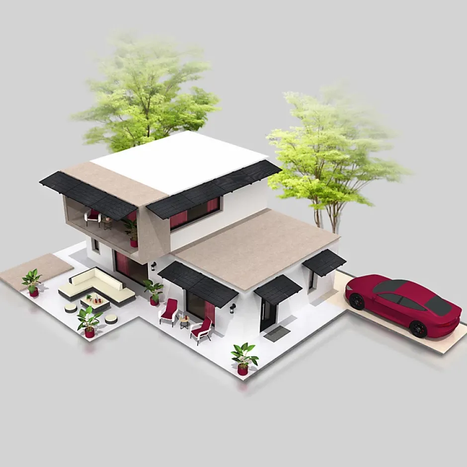 Auvent solaire MAHINA pose indépendante Gris Anthracite - 1 panneau-Telco Home Automation New