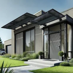 Auvent solaire MAHINA pose indépendante Gris Anthracite - 1 panneau-Telco Home Automation New