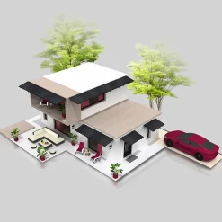 Telco Home Automation Auvent solaire MAHINA pose indépendante Gris Anthracite - 3 panneaux