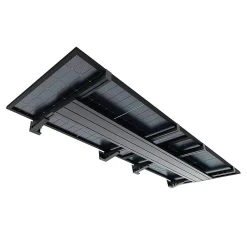 Intersun Auvent solaire photovoltaïque TOPAZE indépendant 4 panneaux (Gris anthracite RAL 7016)