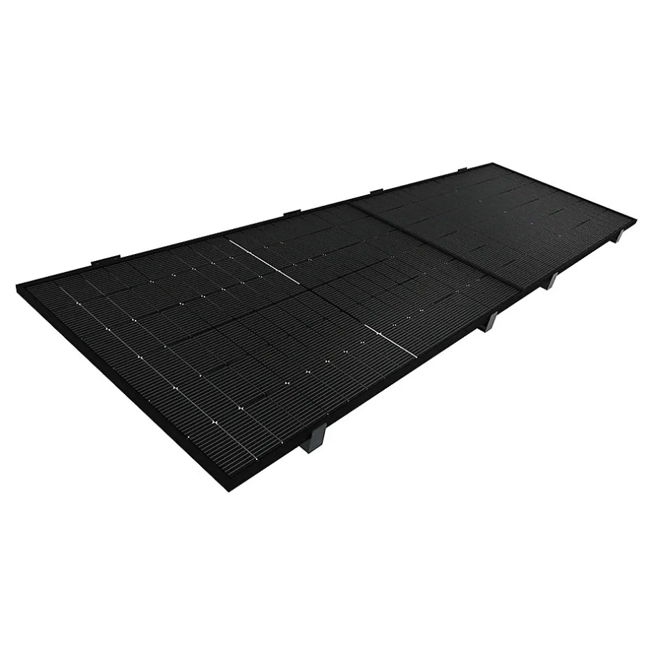 Auvent solaire photovoltaïque TOPAZE indépendant 6 panneaux (Gris anthracite RAL 7016)-Intersun Hot