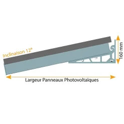 Intersun Auvent solaire photovoltaïque TOPAZE indépendant 5 panneaux (Gris anthracite RAL 7016)