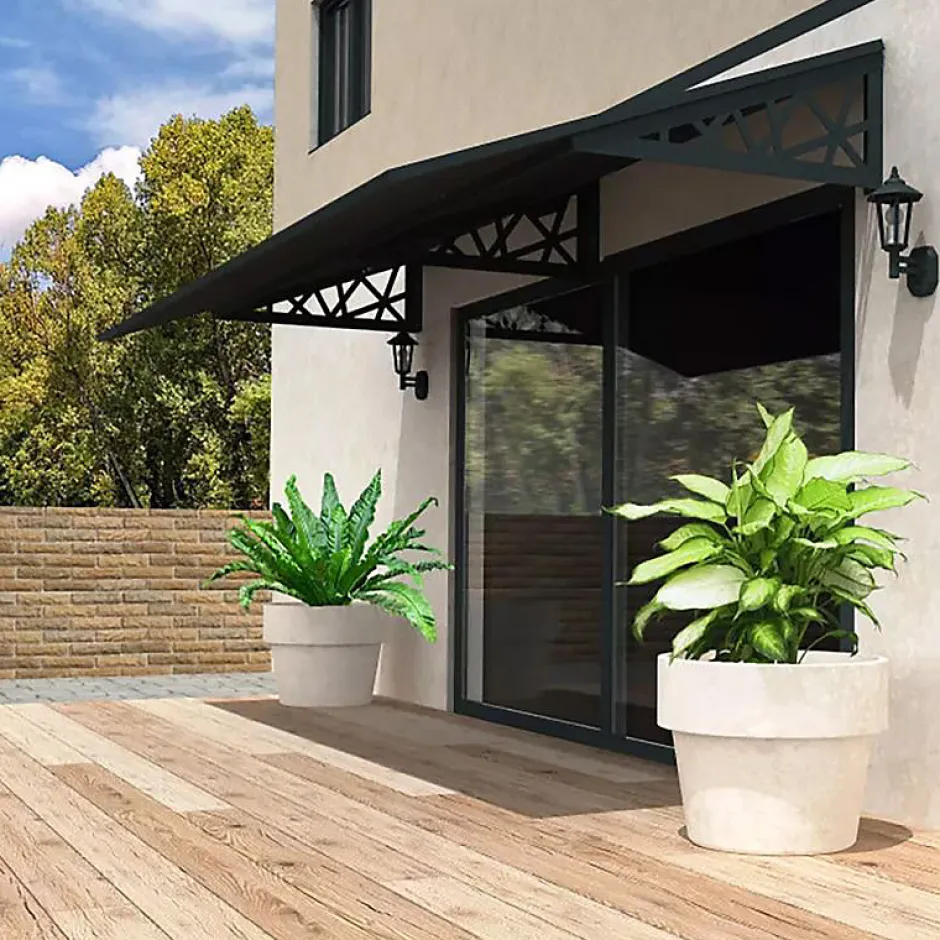 Auvent solaire Portrait MAUPITI Gris Anthracite - 5 panneaux-Telco Home Automation