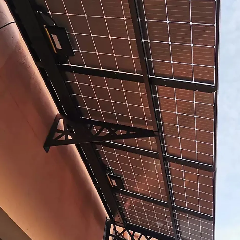 Auvent solaire Portrait MAUPITI Gris Anthracite - 5 panneaux-Telco Home Automation