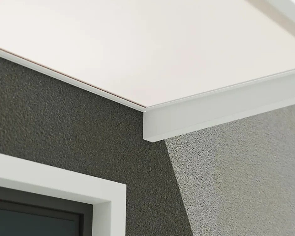 Auvent Sophia 95 x 215 cm Blanche - Translucide en Acrylique et aluminium-Canopia by Palram Online