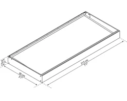 Auvent Sophia 95 x 215 cm Blanche - Translucide en Acrylique et aluminium-Canopia by Palram Online