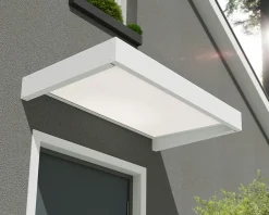 Canopia by Palram Auvent Sophia 95 x 160 cm Blanche - Translucide en Acrylique et aluminium