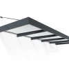 Canopia by Palram Auvent Sophia XL 140 x 471 cm Grise - Translucide en Acrylique et aluminium