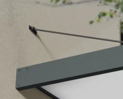 Auvent Sophia XL 140 x 660 cm Grise - Translucide en Acrylique et aluminium-Canopia by Palram Hot