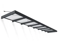 Auvent Sophia XL 140 x 750 cm Grise - Transparent en Acrylique et aluminium-Canopia by Palram Hot