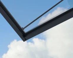 Canopia by Palram Auvent Sophia XL 140 x 845 cm Grise - Transparent en Acrylique et aluminium