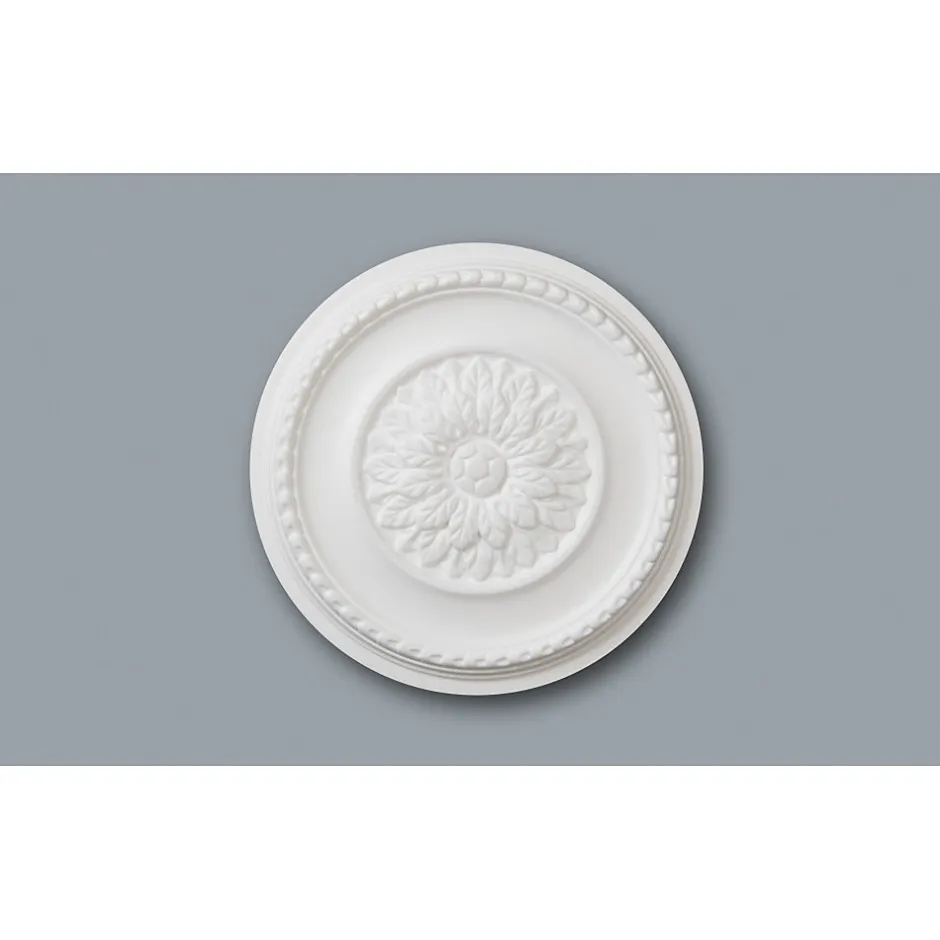 B23 Rosace Polystyrène expansé 35 x 420 x 420 - 1 pièce-Decoflair New