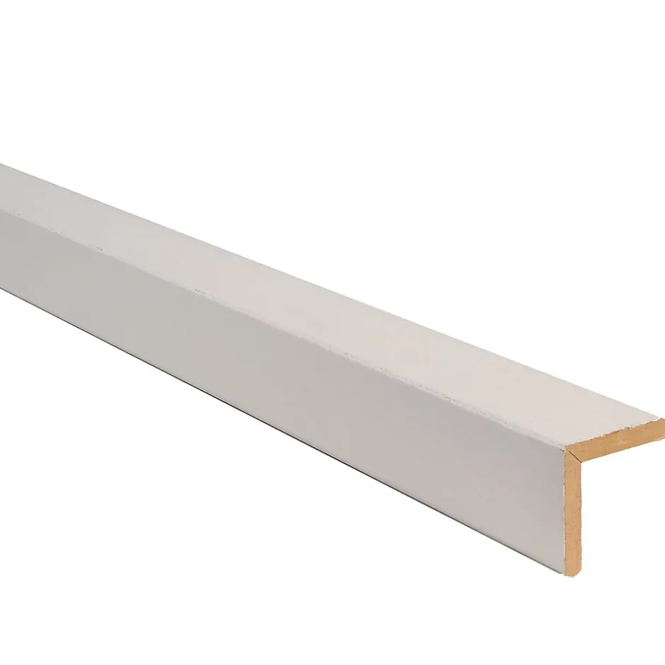 Baguette d'angle arrondi en MDF blanc 23X23mm L.2,44m
