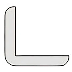 Baguette d'angle arrondi en MDF noir 23X23mm L.2,40m- Discount