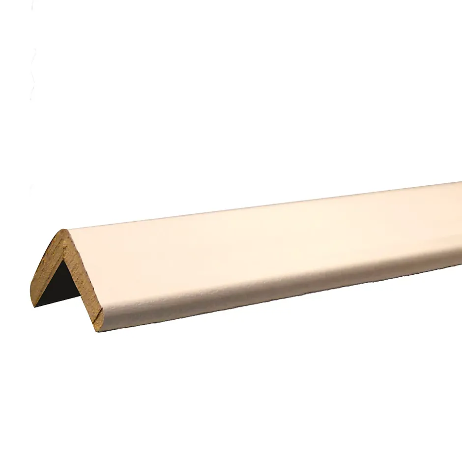 Baguette d'angle arrondi en MDF blanc 28X28mm L.2,44m- Outlet