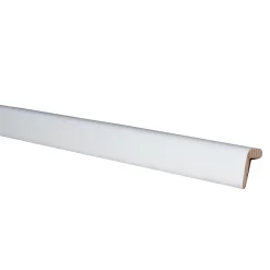 Baguette d'angle arrondi en MDF blanc 28X28mm L.2,44m- Outlet
