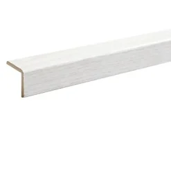 Baguette d'angle MDF frêne blanc L.260 x l.2,2 cm
