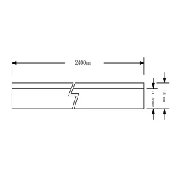 Baguette pour plinthe Caraway transparent 2.4 m-GoodHome Hot