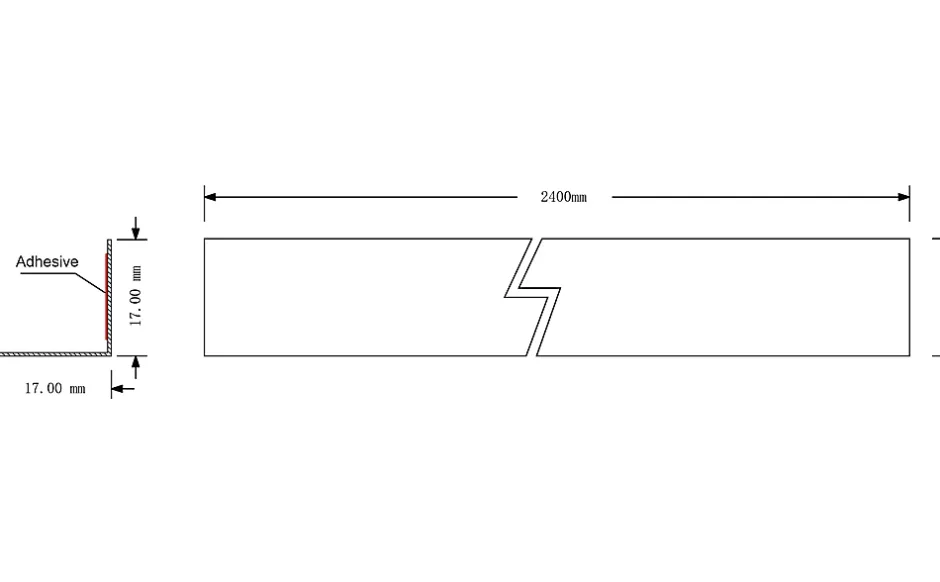GoodHome Baguette pour plinthe Caraway acier brossé 2.4 m