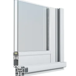 Baie vitrée coulissante alu + volet roulant électrique blanc - l.180 x h.215 cm - Uw 1,7-GoodHome New