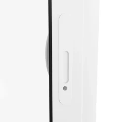 Baie vitrée coulissante alu + volet roulant motorisé blanc - l.240 x h.200 cm - Uw 1,7-GoodHome Best