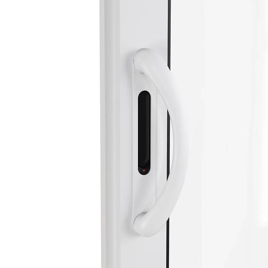 Baie vitrée coulissante alu + volet roulant électrique blanc - l.240 x h.200 cm - Uw 1,7-GoodHome Discount