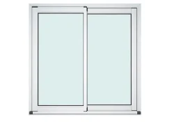 GoodHome Baie vitrée coulissante alu blanc - l.240 x h.215 cm - Uw 1,7