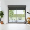 GoodHome Baie vitrée coulissante alu + volet roulant électrique gris - l.240 x h.200 cm - Uw 1,7