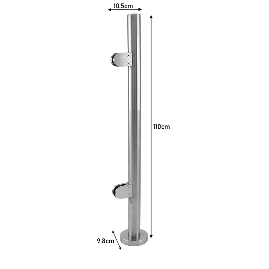 Balustrade en Acier extrémité 90cm de Hauteur-MonsterShop Online