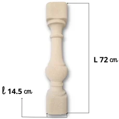 Prensimac BALUSTRES BETON B72 - 1 mètre linéaire complet - Dimensions : L 100 x l 22 x Ht. 94cm