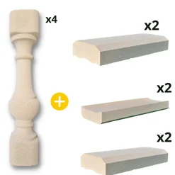 Prensimac BALUSTRES BETON B72 - 1 mètre linéaire complet - Dimensions : L 100 x l 22 x Ht. 94cm