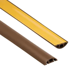 Quest Bande de câble en PVC 10x40mm, 2m Auto-Adhésive, cache-câble, semi-circulaire, bronze