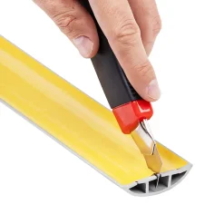 Quest Bande de câble en PVC 10x60mm, 2m Auto-Adhésive, cache-câble, semi-circulaire, blanc