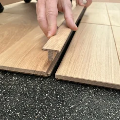 Barre de jonction Chêne l. 35mm Long. 1m Parquet Ep. 14mm Brut-Deschaumes Clearance