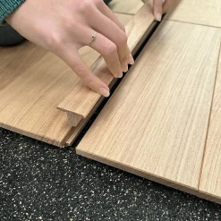 Barre de jonction Chêne l. 35mm Long. 2m Parquet Ep. 14mm Brut-Deschaumes