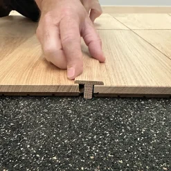 Barre de jonction Chêne l. 35mm Long. 2m Parquet Ep. 14mm Brut-Deschaumes