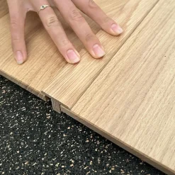 Deschaumes Barre de jonction Chêne l. 35mm Long. 2m Parquet Ep. 20mm Brut