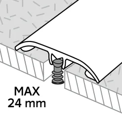 Barre de seuil en aluminium décor doré mat 37 x 930 mm-GoodHome Clearance
