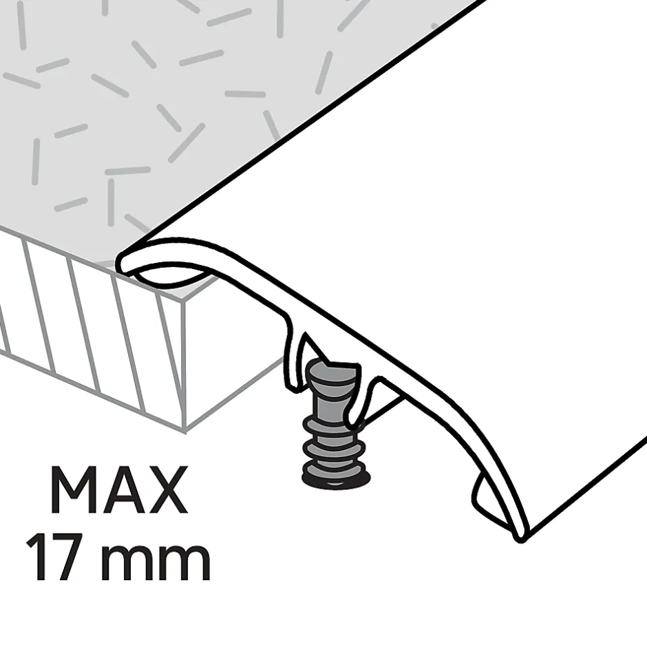 Barre de seuil en aluminium décor bois 37 x 930 mm DÉCOR 135-GoodHome Sale