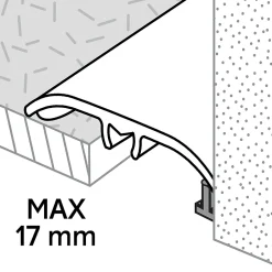 GoodHome Barre de seuil en aluminium décor bois 37 x 1 800 mm DÉCOR 155