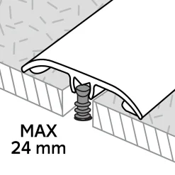GoodHome Barre de seuil en aluminium décor bois 37 x 1 800 mm DÉCOR 245