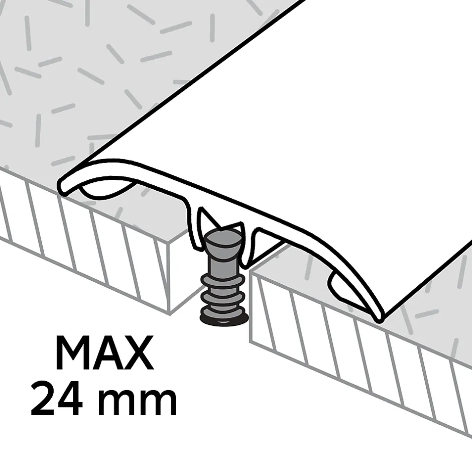 GoodHome Barre de seuil en aluminium décor bois 37 x 1 800 mm DÉCOR 245