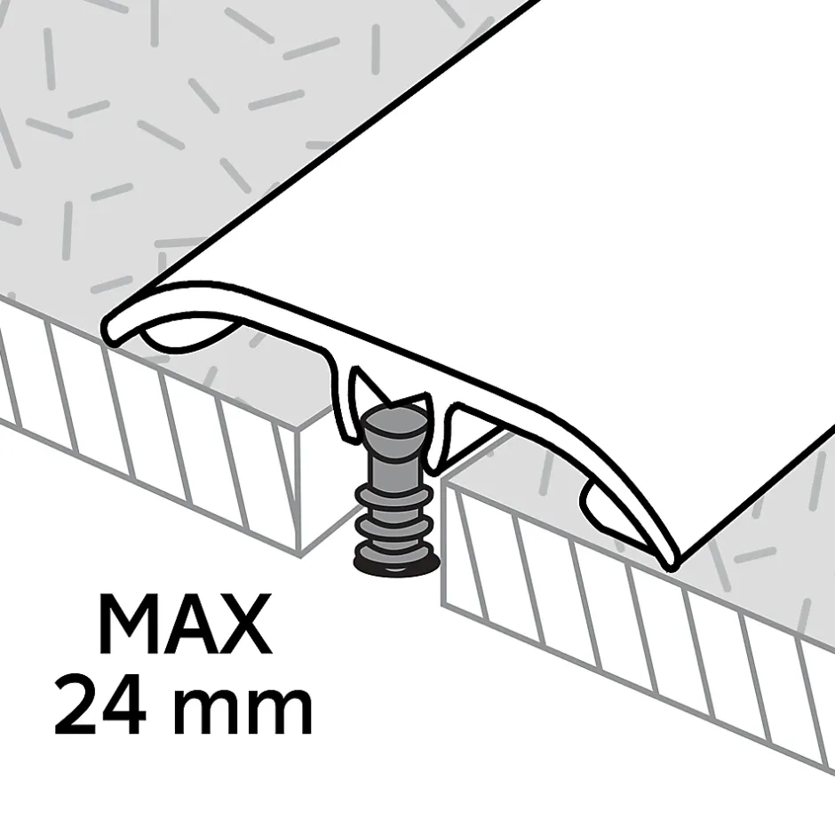 Barre de seuil en aluminium décor doré mat 37 x 2 700 mm-GoodHome Clearance
