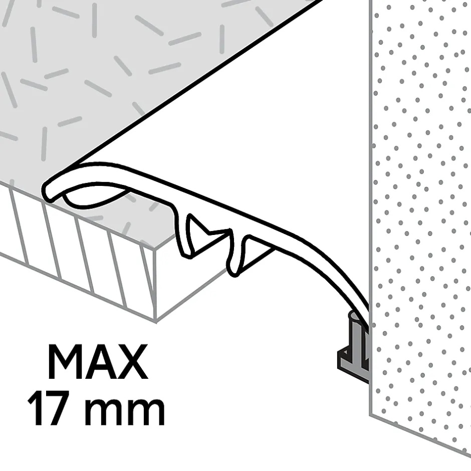 Barre de seuil en aluminium décor doré mat 37 x 2 700 mm-GoodHome Clearance