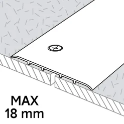 Barre de seuil extra-large en aluminium effet métal mat L.930 x l.100 x ép.1,4 mm,-GoodHome Discount