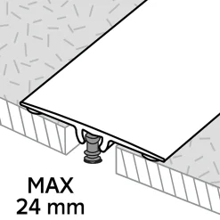 Barre de seuil extra-plate en aluminium décor métal mat 35 x 1 800 mm-GoodHome Outlet