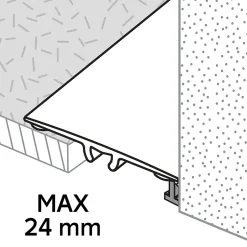 Barre de seuil extra-plate en aluminium décor métal mat 35 x 1 800 mm-GoodHome Outlet