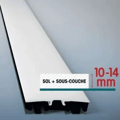 Nordlinger Pro Barre de seuil jonction et rattrapage niveau gris chinchilla - Sol + sous couche d'épaisseur 6 à 9 mm