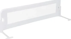 Barriere de Lit Pliable et Portable avec Cadre en Metal , en Forme de T, avec Mecanisme a Double Bouton (Blanc, 150 x 40 x 42 CM)-Giantex Online