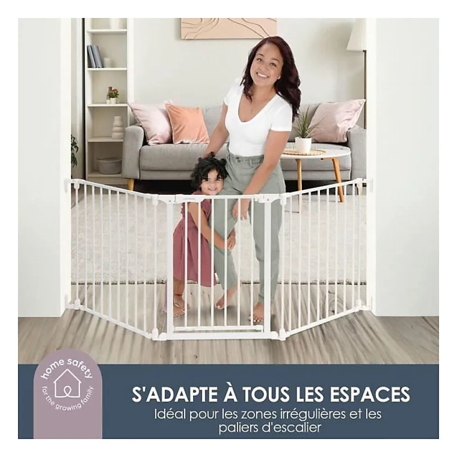 Dreambaby Barriere de sécurité enfant - Discovery 3 - - 74,5 cm a 1,95 cm - Blanc